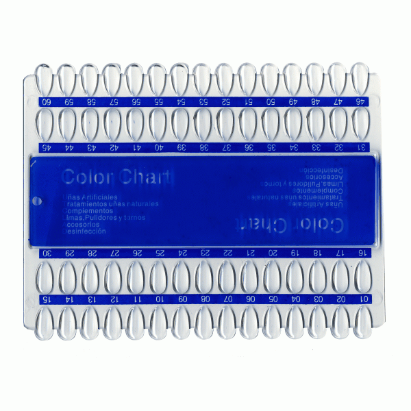 Dark Blue Berkeley Polish Color Display Rect. 60 Tips - Clear PD105CL