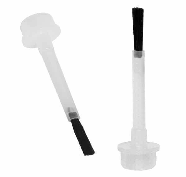 White Smoke Berkeley Premium Flat Nail Polish Brush - Black BT455-BK