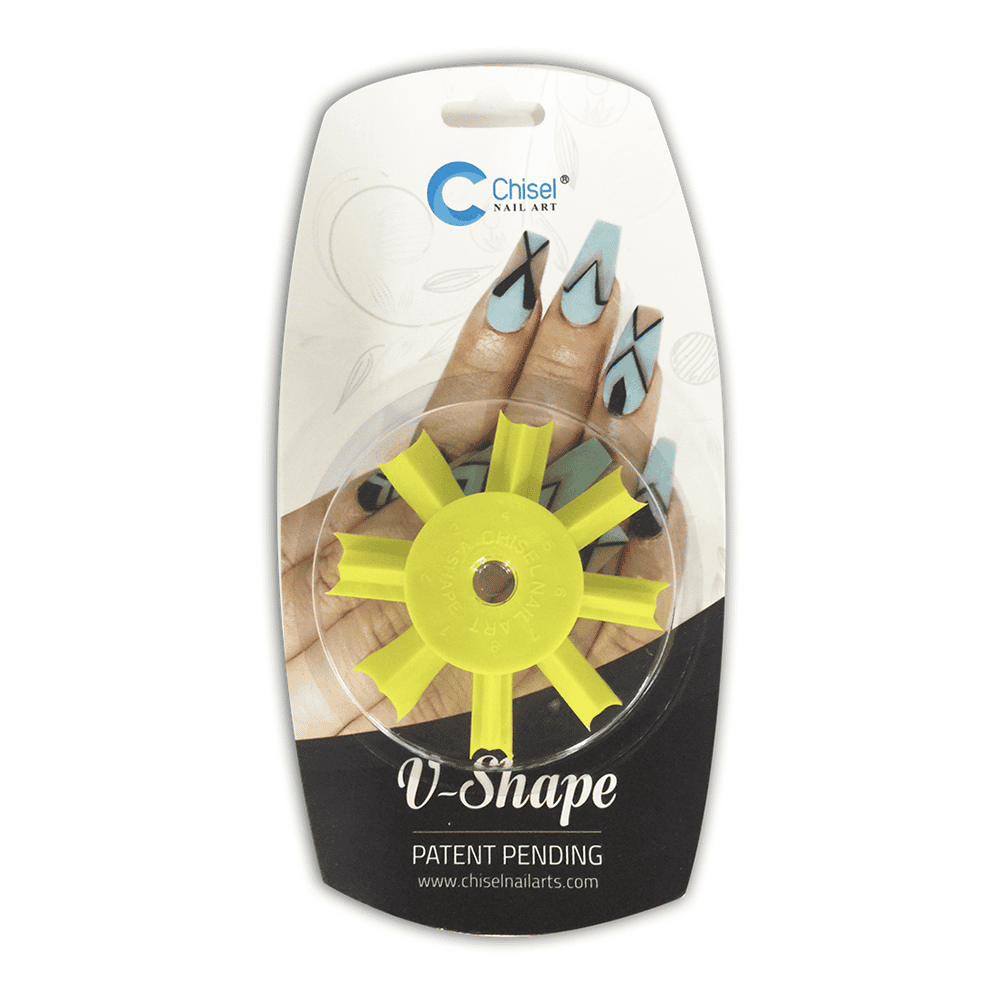 White Smoke Chisel Nail Art Patent Pending - V Shape