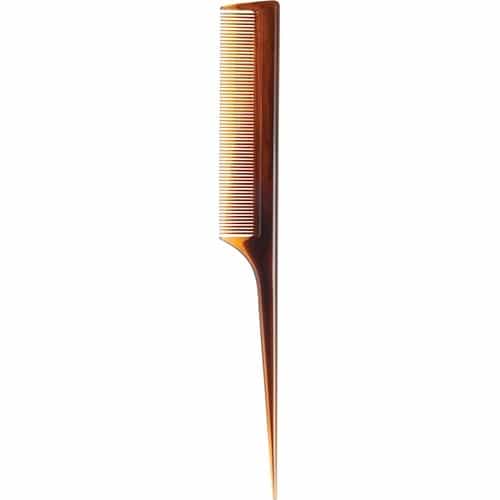 White Smoke Diane By Fromm 8" Tortoise Thin Rat Tail Comb