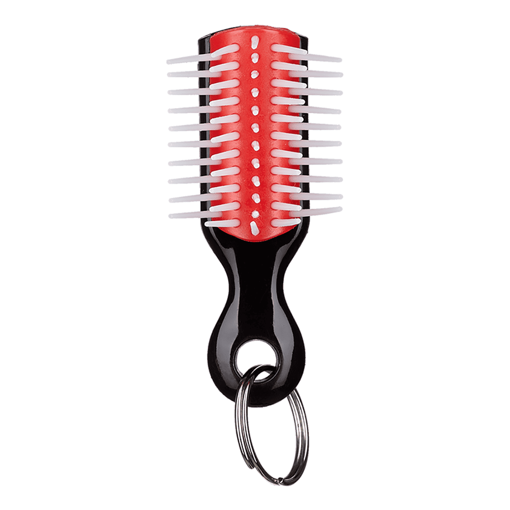 White Smoke Denman Mini Brush Keychain Red/Black KR48PCDISPC / 00728