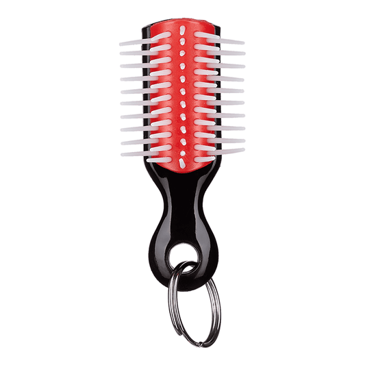 White Smoke Denman Mini Brush Keychain Red/Black KR48PCDISPC / 00728