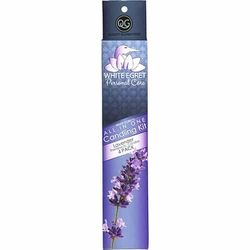 Dark Gray White Egret Lavender Therap. Candles 1/2",4PK LAV4PK