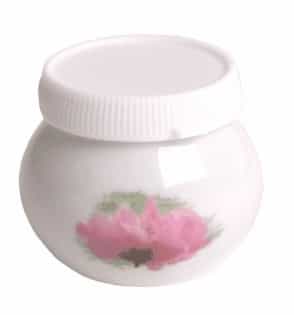 White Smoke Porcelain Liquid Jar with air - Flower Design - LC201AD