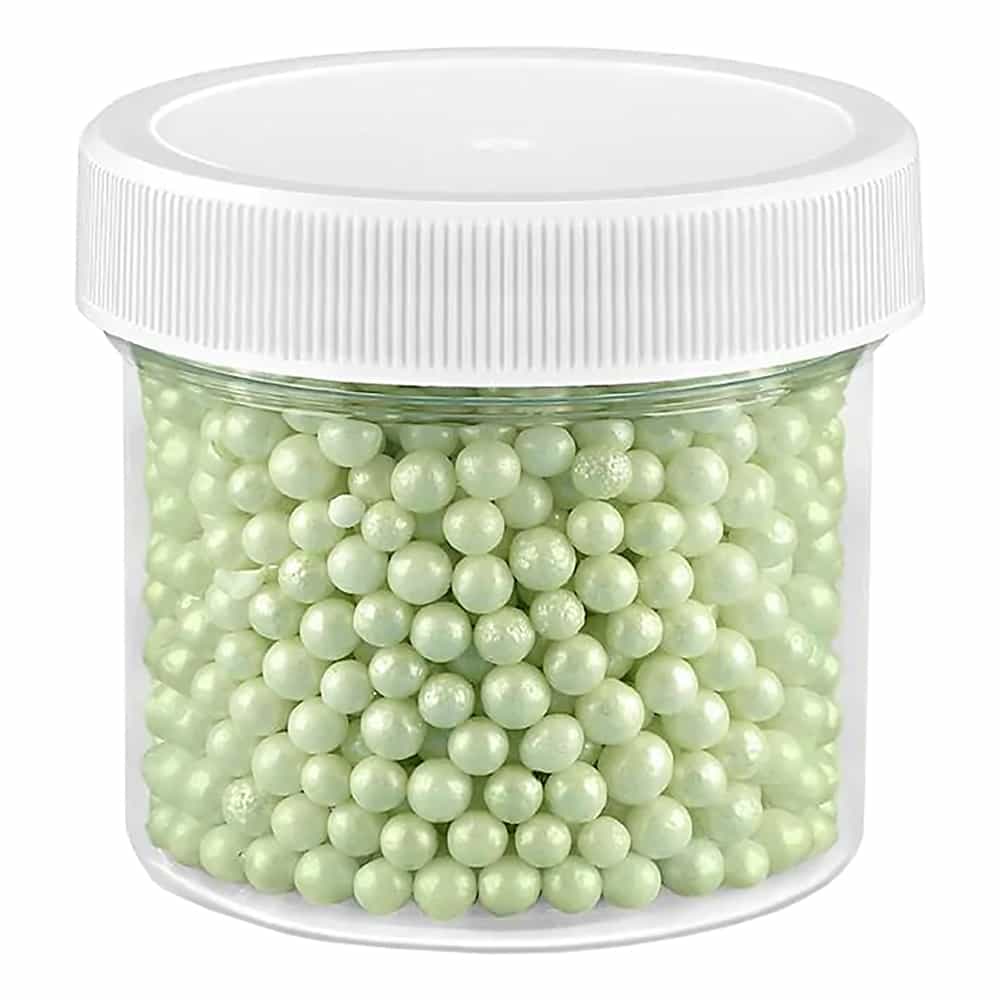 Lavender Clear Round Wide-Mouth Plastic Jar 2 oz White Cap 00796