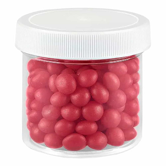 Lavender Clear Round Wide-Mouth Plastic Jar 3 oz White Cap 00811