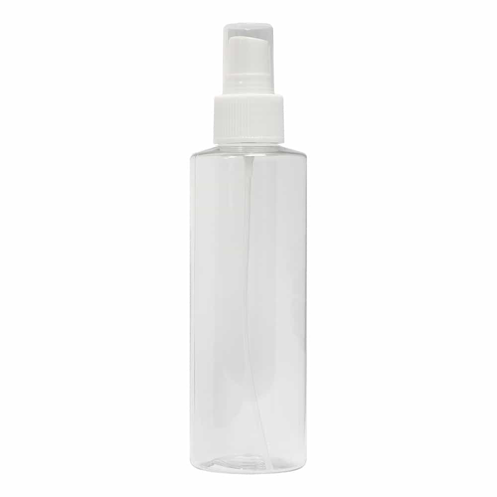 Light Gray Cylinder Spray Bottle 4 oz - Clear 00704