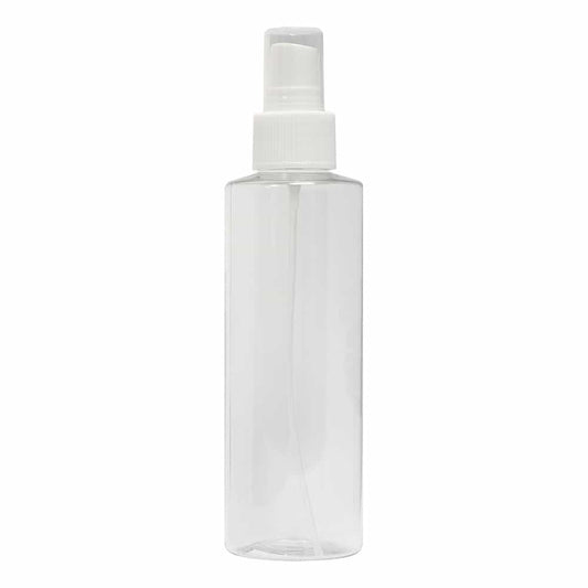 Light Gray Cylinder Spray Bottle 4 oz - Clear 00704