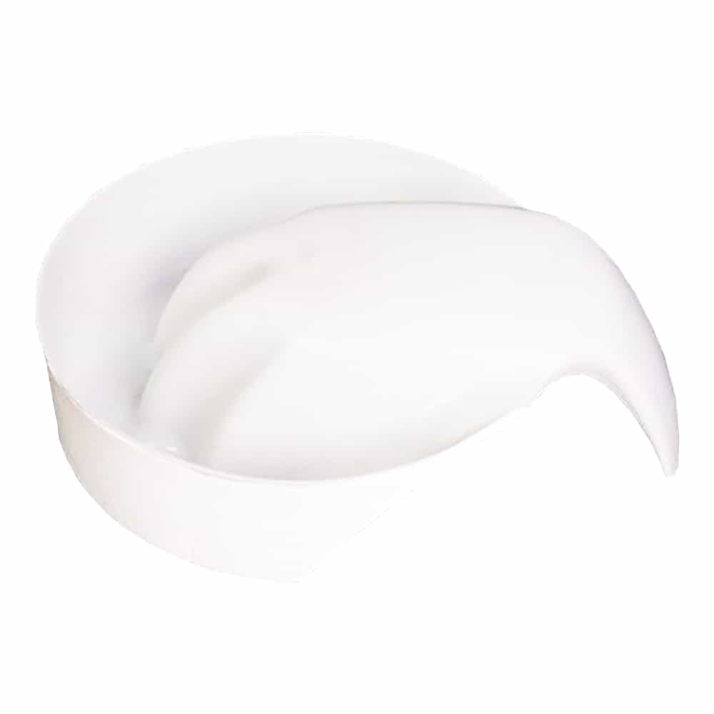 White Smoke Berkeley Manicure Bowl - Stacable Soft Plastic-White MB303WH