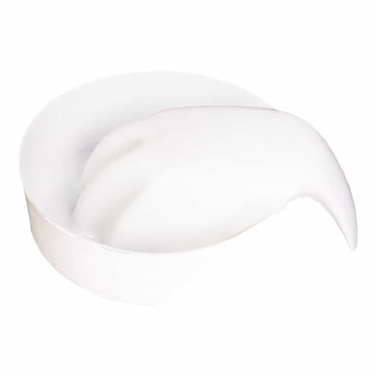 White Smoke Berkeley Manicure Bowl - Stacable Soft Plastic-White MB303WH
