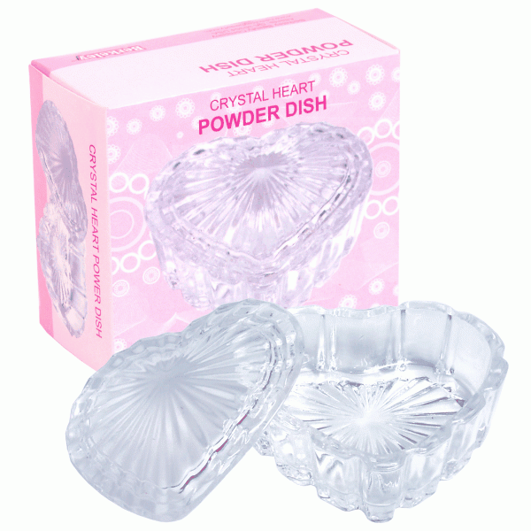 White Smoke Berkeley Crystal Heart Powder Dish PJ131