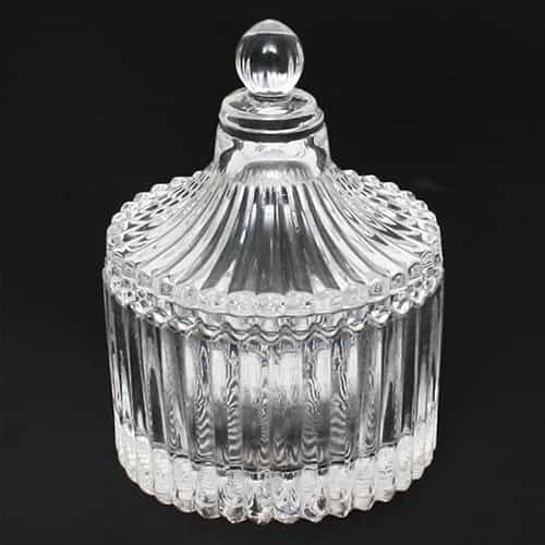 Black Berkeley Vintage Glass-1 Jar & Cup W/Glass Lid TG1032/PJ135