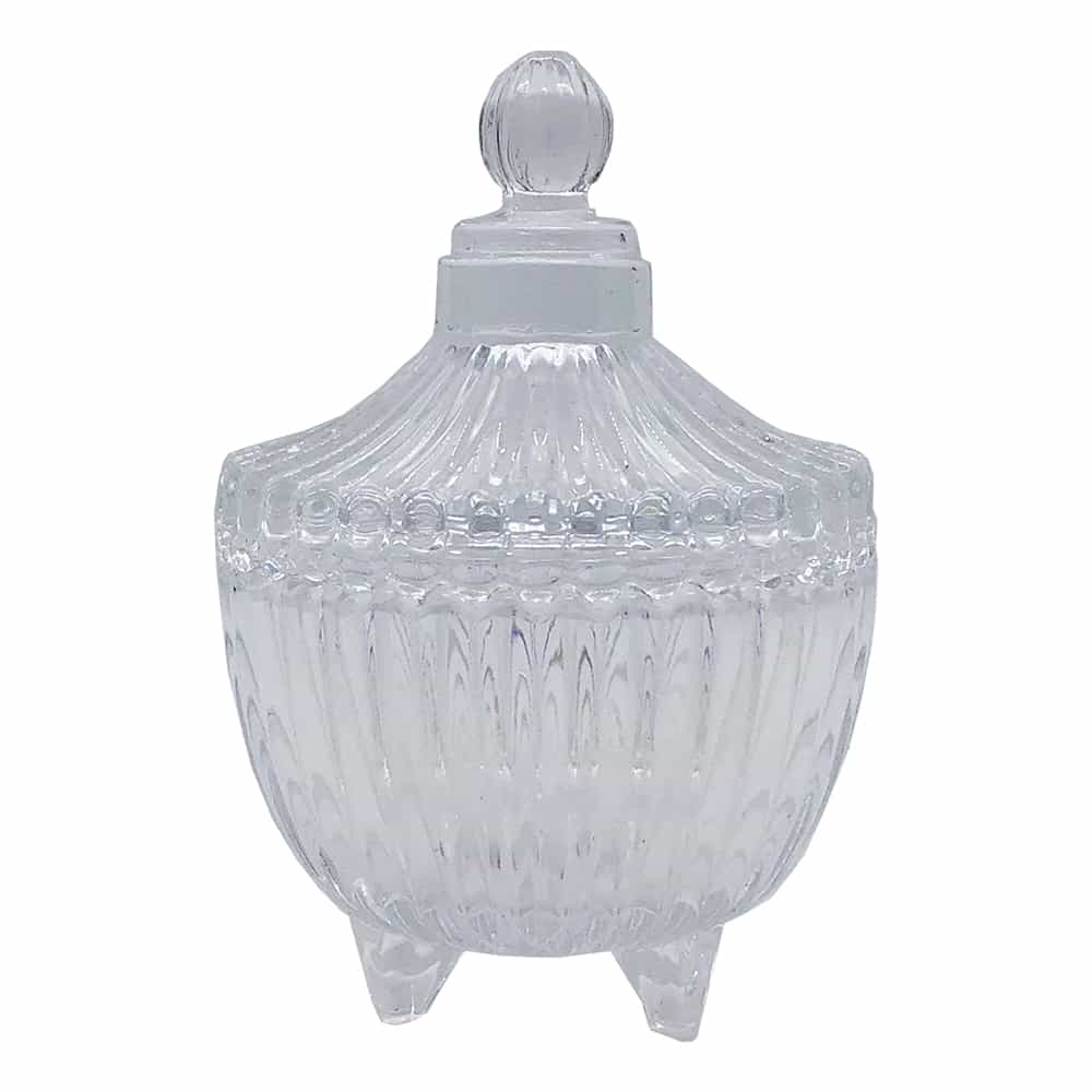 White Smoke Berkeley Vintage-3 Glass Jar & Cup W/Glass Lid 65ml PJ142