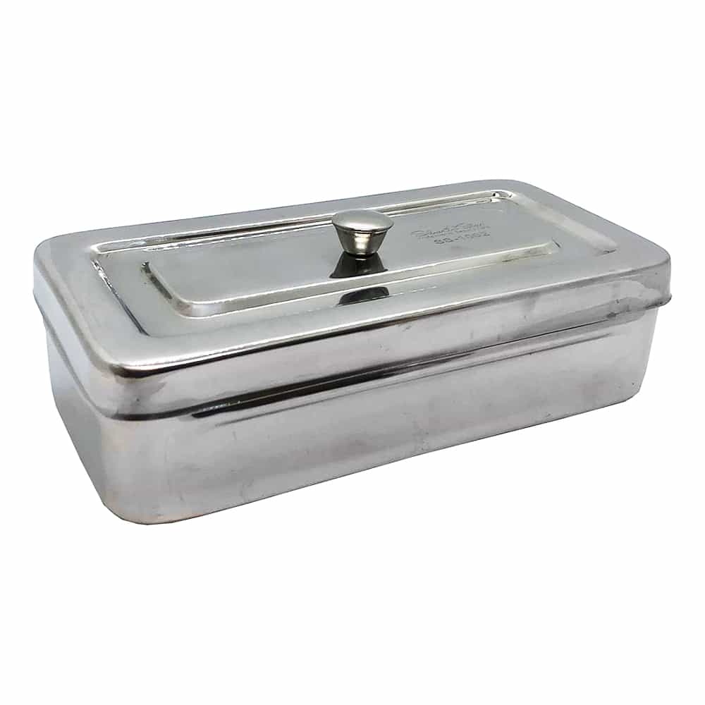 White Smoke Silver Star S.S Sterilizing Box 8"x4"x2" Medium SS-1002
