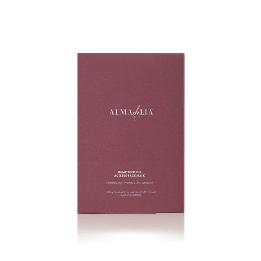 Maroon ALMAdeLIA  Hemp Seed Oil Ageless Face Mask  5/pack