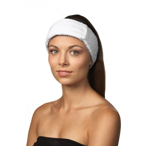 White Smoke Dannyco Terry Cloth Headband White