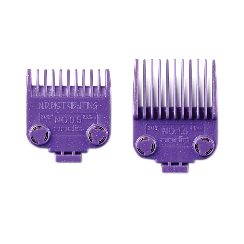 Andis  (01420) Double Magnet Combs  2pk #0.5 & 1.5