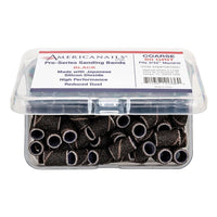 White Smoke Americanails Black Sanding Bands 100pc