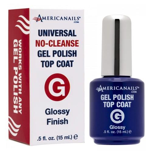 White Smoke Americanails Gel Polish Glossy Top Coat 0.5oz