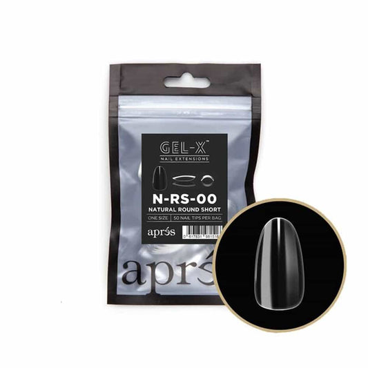 White Smoke Apres Individual Tips Natural Round Short 50PK NRS00/81516