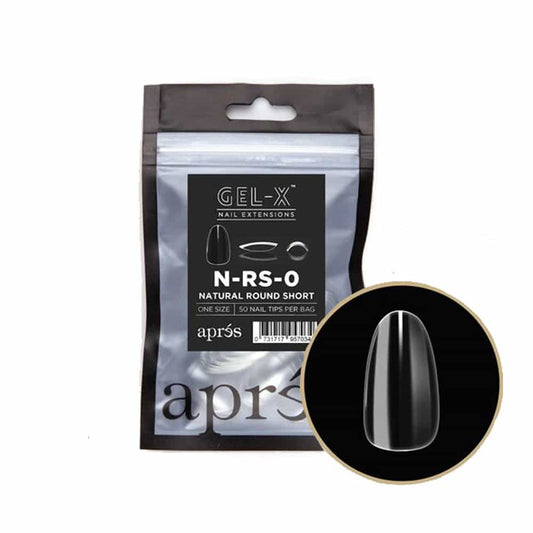 White Smoke Apres Individual Tips Natural Round Short 50PK NRS0