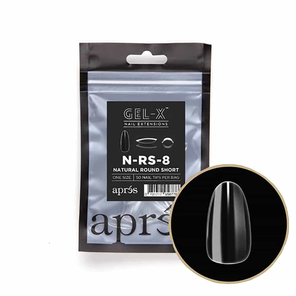 White Smoke Apres Individual Tips Natural Round Short 50PK NRS8/95677