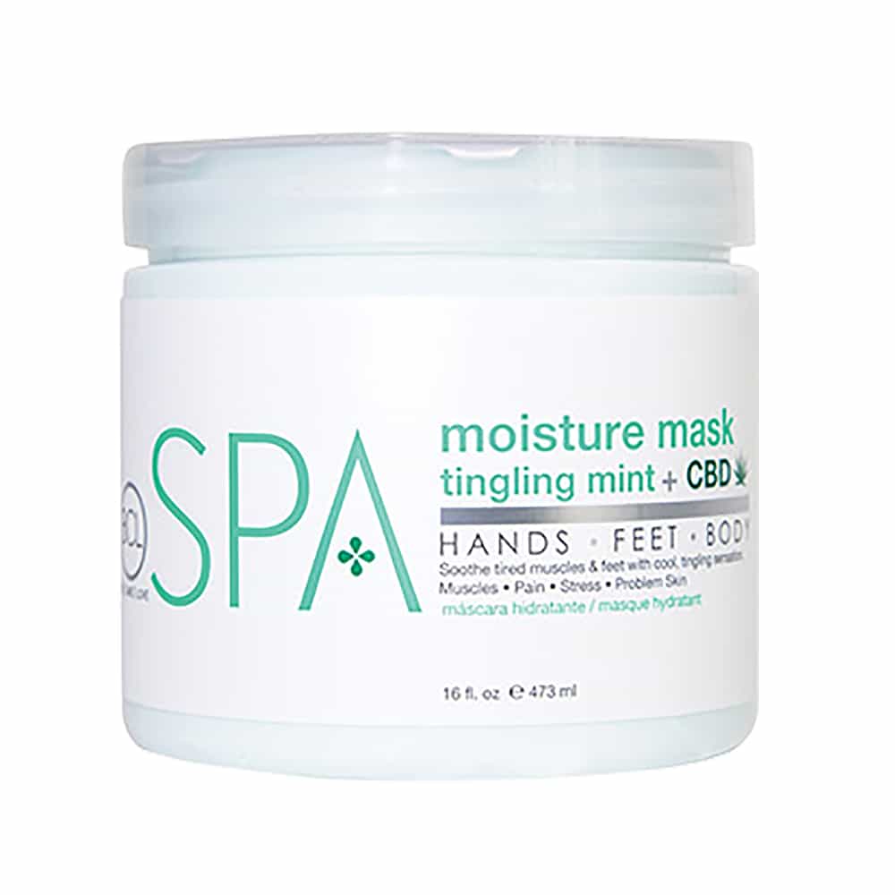 White Smoke BCL SPA Moisture Mask 16 oz - Tingling Mint + CBD 56110