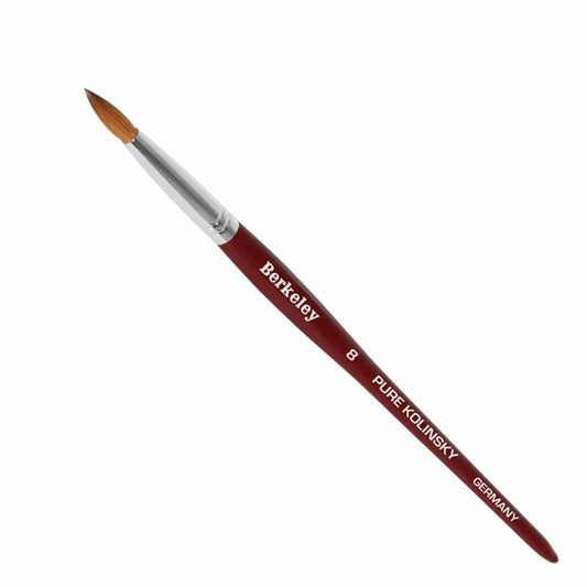 White Smoke Berkeley 8 Pure Kolinsky Red Oak Wood Brush NB34108