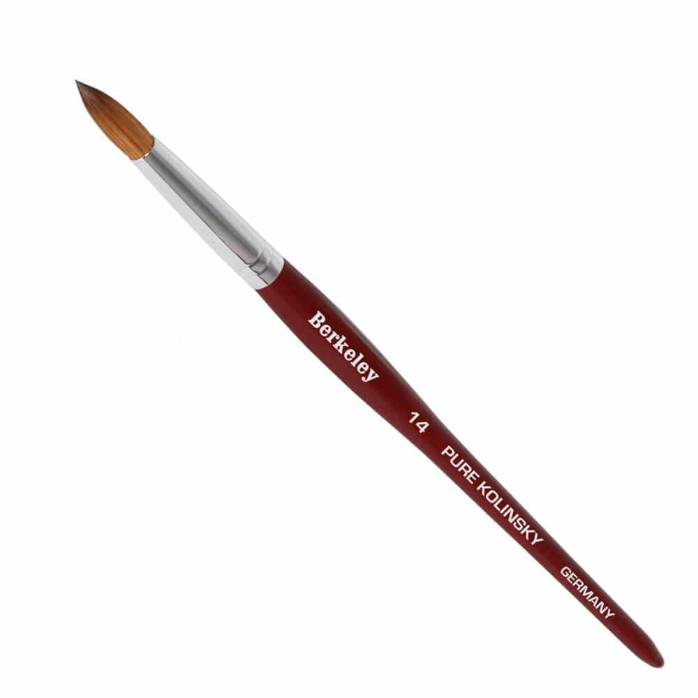 White Smoke Berkeley 14 Pure Kolinsky 6SRedwood Chrome Ferrule NB341B-14