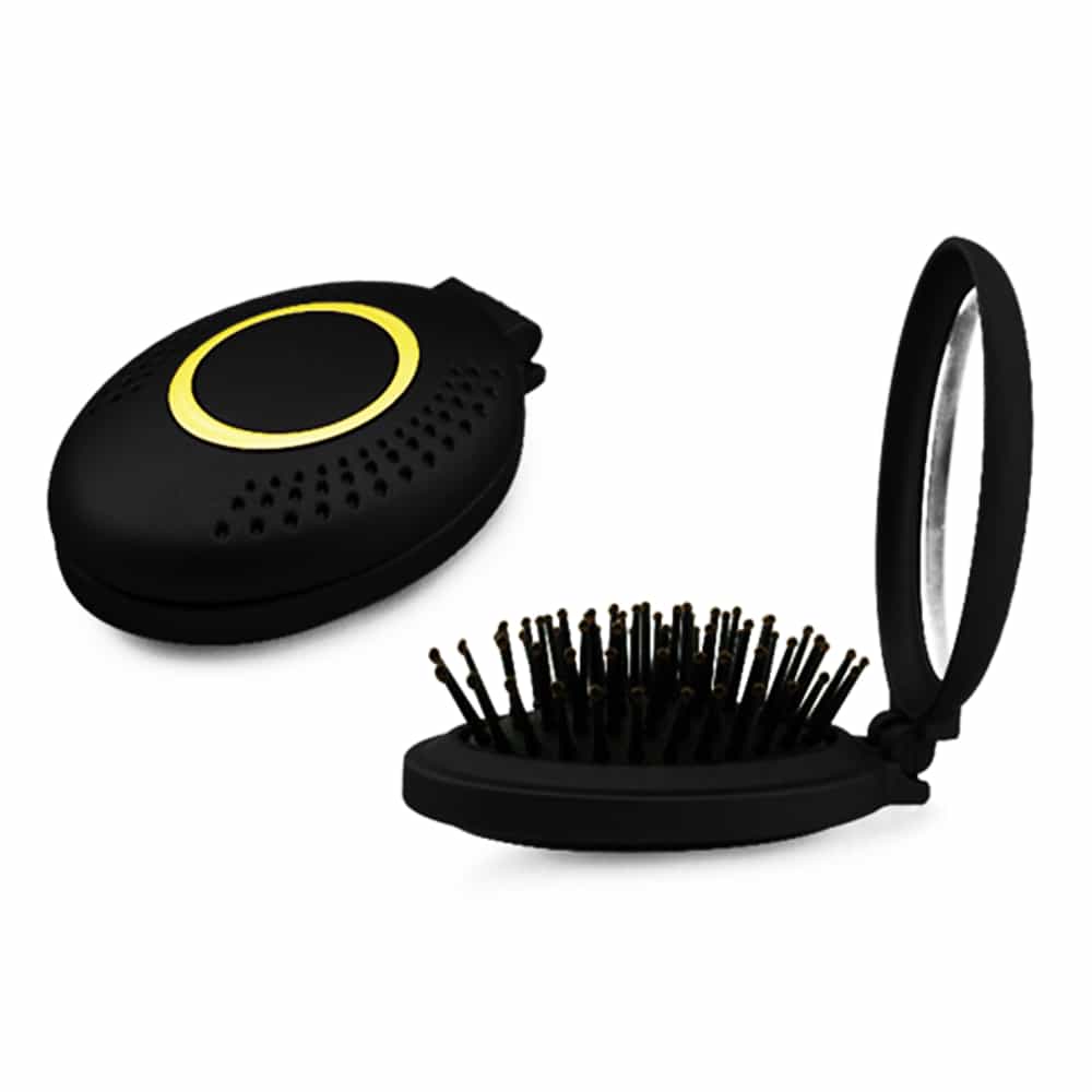 White Smoke BaByLissPRO Pop Up Brush W/Mirror BK BESMIRDSPMQC 2544B