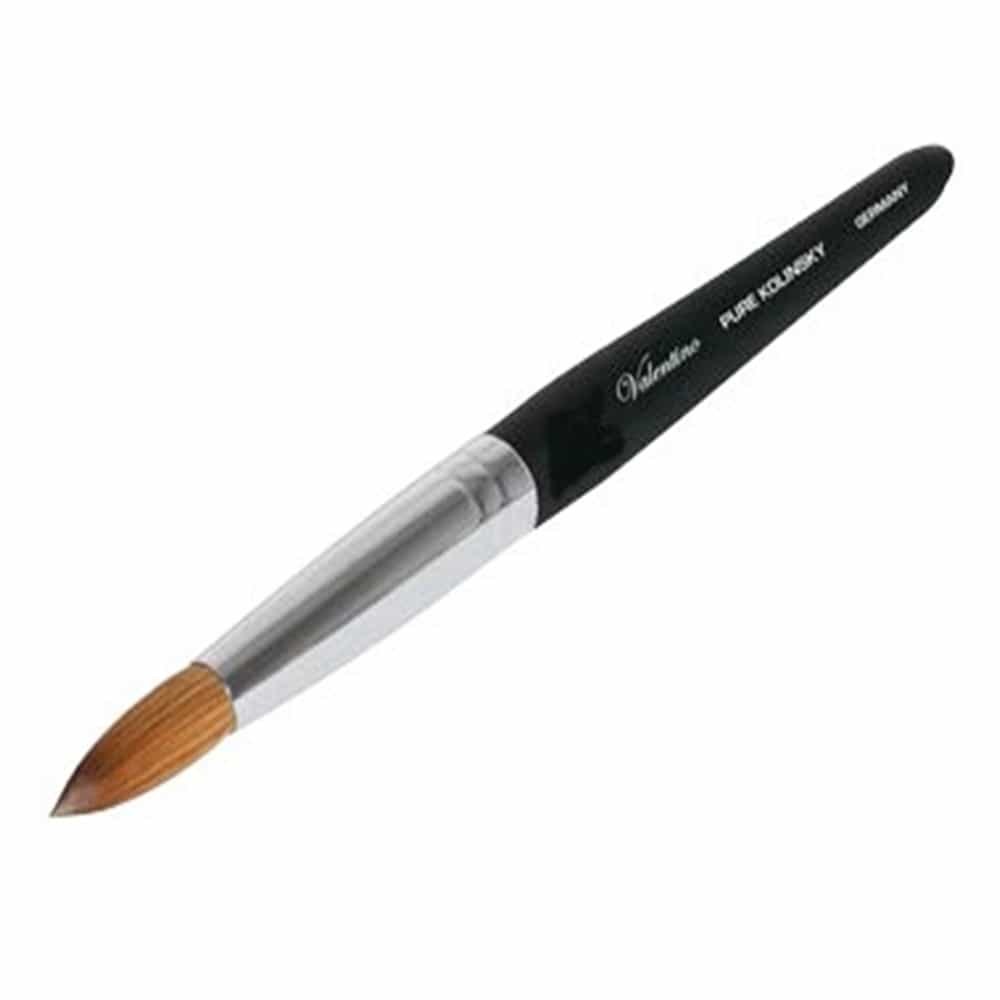 White Smoke Valentino Pure Kolinsky12 Blackwood Chrome Ferrule NB325B-12