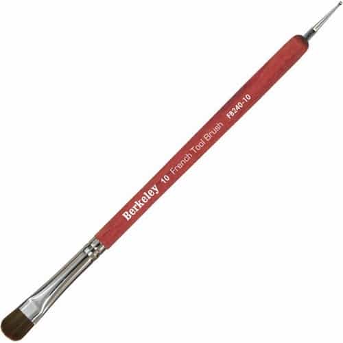 White Smoke Berkeley 10 French Tool Brush Redwood Handle - FB240RE-10