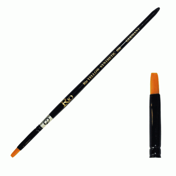 White Smoke Rio Yellow Synthetic Gel Brush - Size