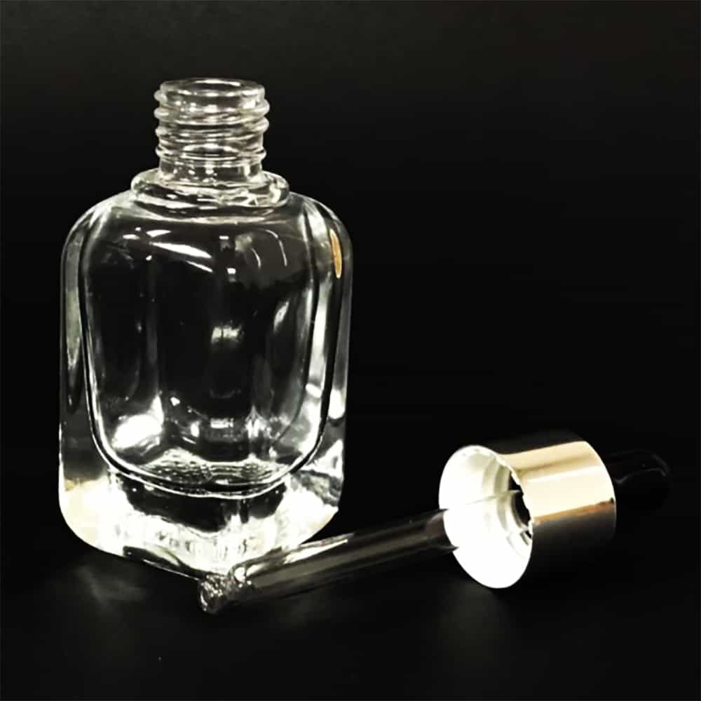 Black Heavy Duty Square Bottle Dropper Ultra Clear 43 ml BT202CL
