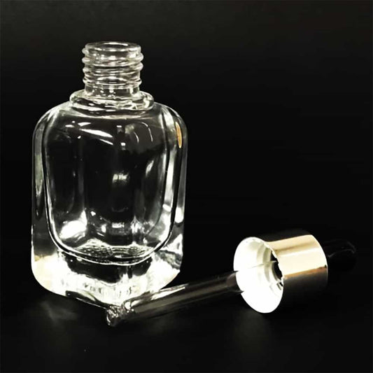 Black Heavy Duty Square Bottle Dropper Ultra Clear 43 ml BT202CL