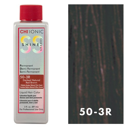 Dark Slate Gray CHI Shine Shades 50-3R Darkest Natural Red Brown 3oz