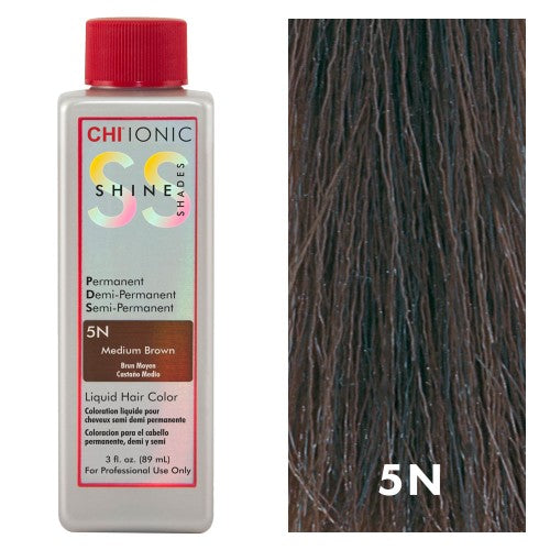 Dark Slate Gray CHI Shine Shades 5N Medium Brown 3oz