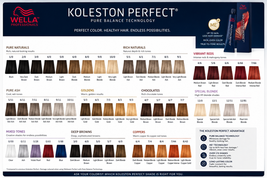 White Smoke Wella Mini Color Swatch Book
