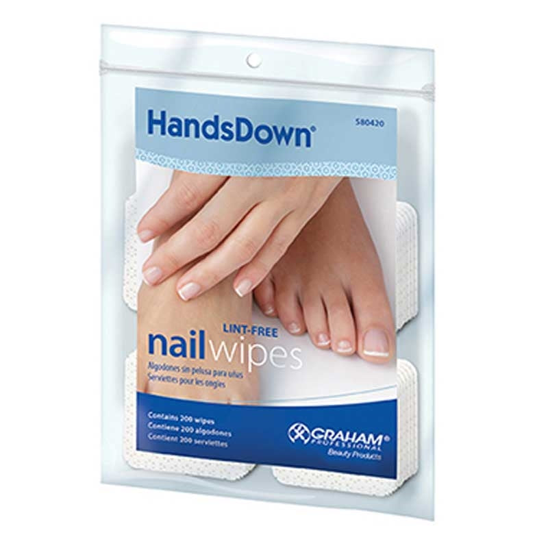 White Smoke Graham Beauty  Hands Down Nail Wipes  2 square  200/bag