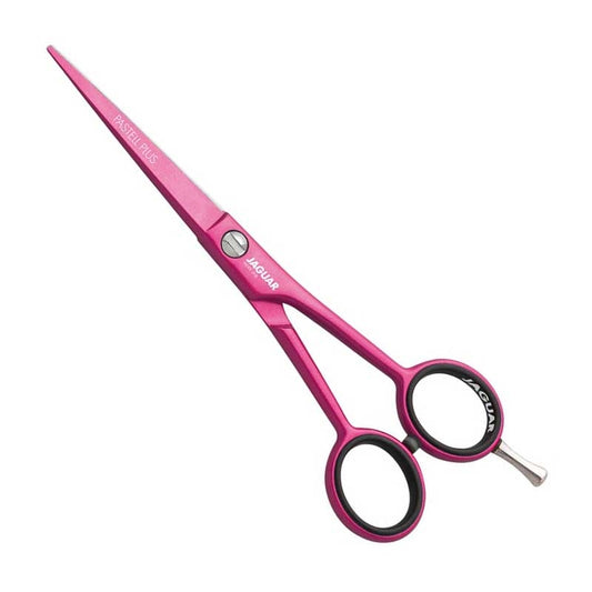 White Smoke Jaguar  White Line  Pastell Plus Shears  5.5in  Pink Candy