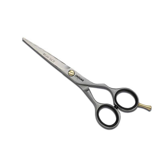 White Smoke Jaguar  Pre Style Relax Slice Scissors  5in offset