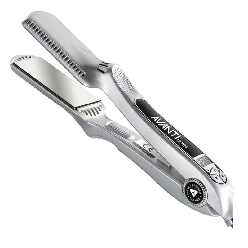 White Smoke Avanti  NanoSilver & NanoTitanium Flat Iron  13/8in