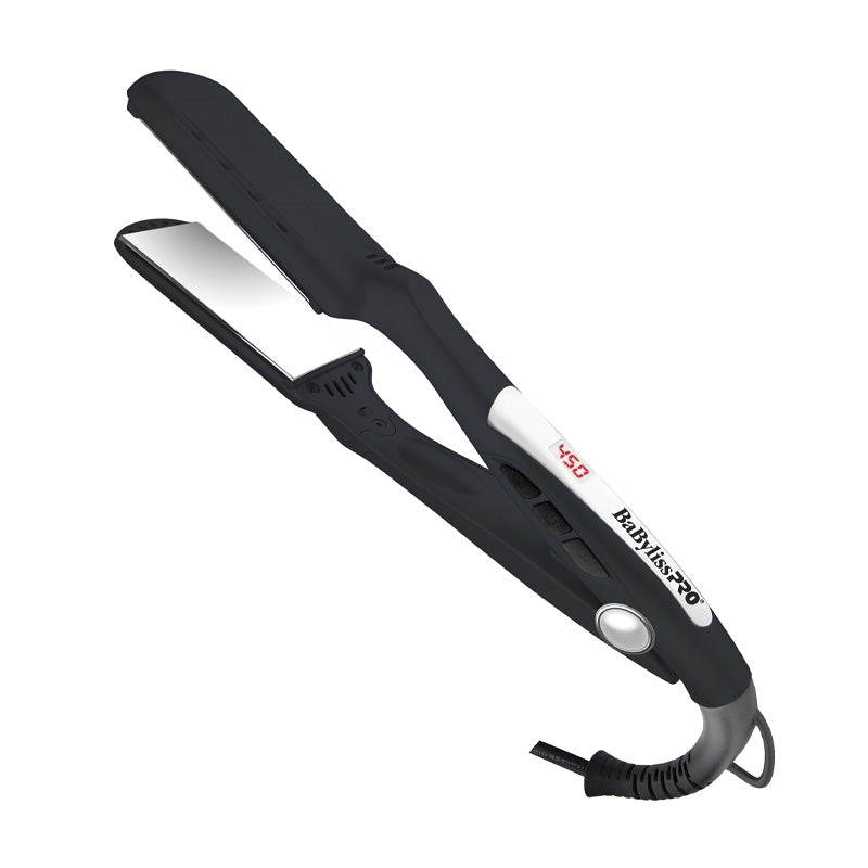 White Smoke BaBylissPRO  Wet To Dry Titanium Digital Iron  1 3/8in