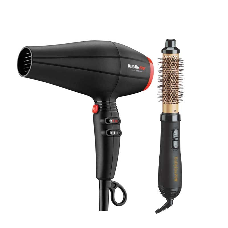 White Smoke BaBylissPRO  Hairdryer and Hot Air Styler Prepack