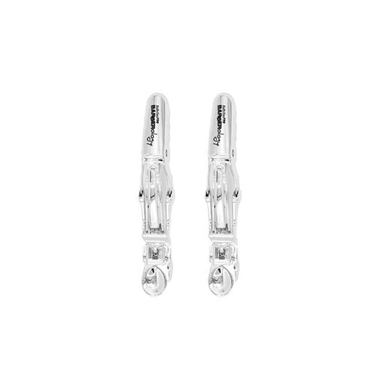 White Smoke BaBylissPRO  2 Pack Hair Clips  Silver