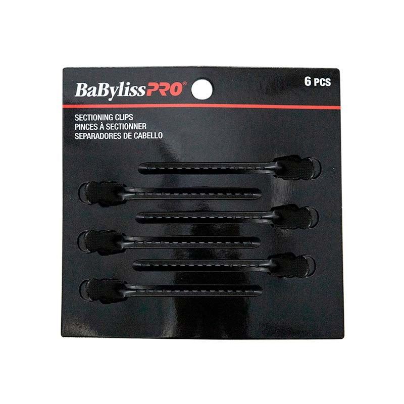 Dark Slate Gray BaBylissPRO  Metal Sectioning Clips  6/pack