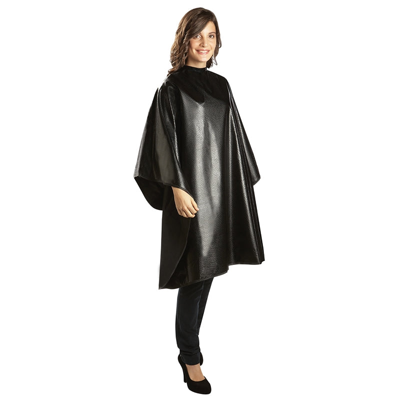 White Smoke BaBylissPRO  All Purpose Cape  5 Snap  Black