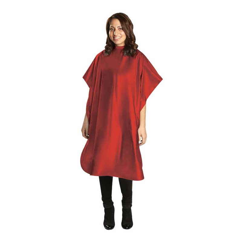 White Smoke BaBylissPRO  Soft Vinyl Cape  36x56  Red