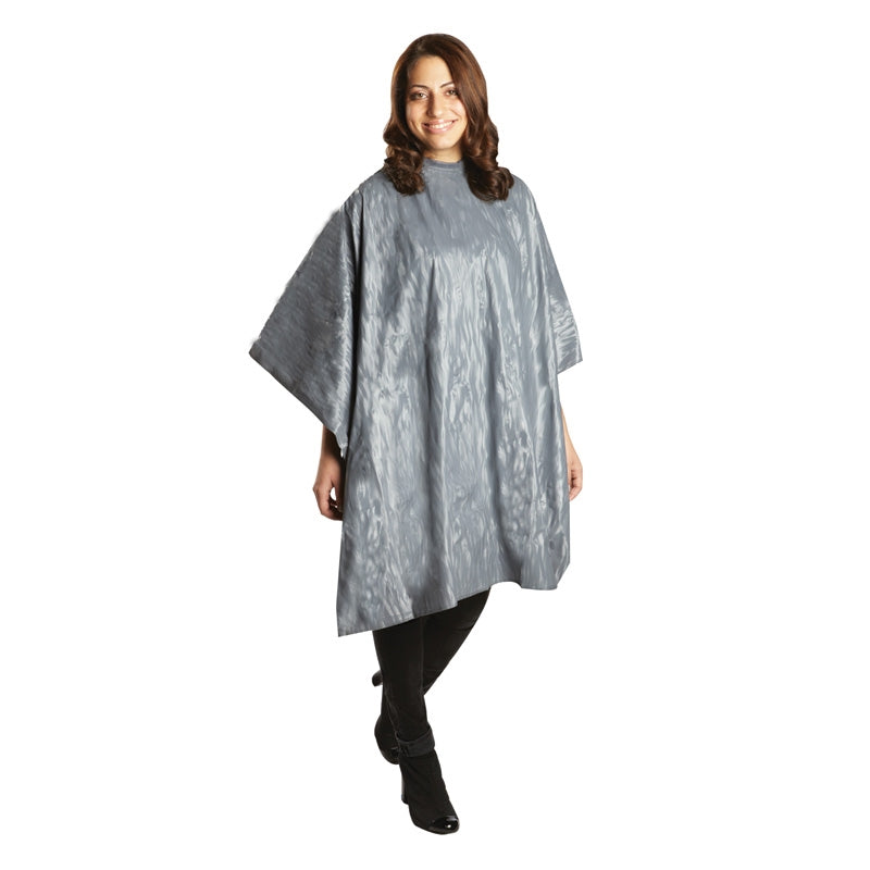 White Smoke BaBylissPRO  All Purpose Cape   Grey Velcro w/flap