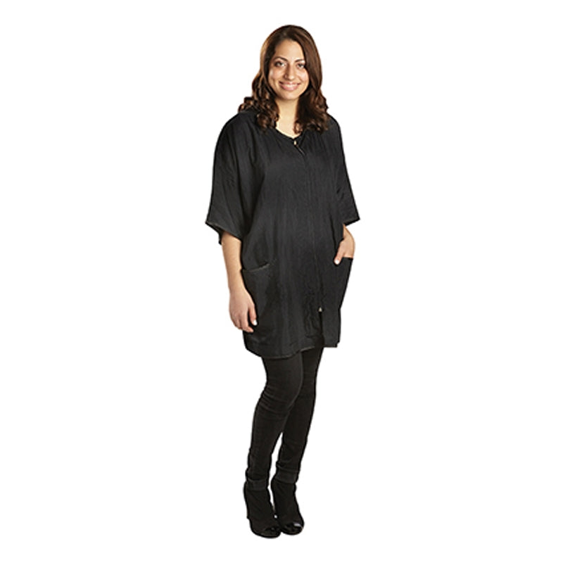 White Smoke BaBylissPRO  Onesize Unisex Zippered Jacket  Black